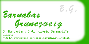 barnabas grunczveig business card
